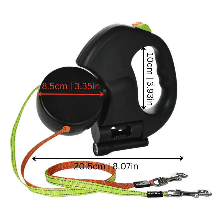 PowerPup Duo-Leash — Endelig stressfrie turer med to hunder i perfekt harmoni | Skanto