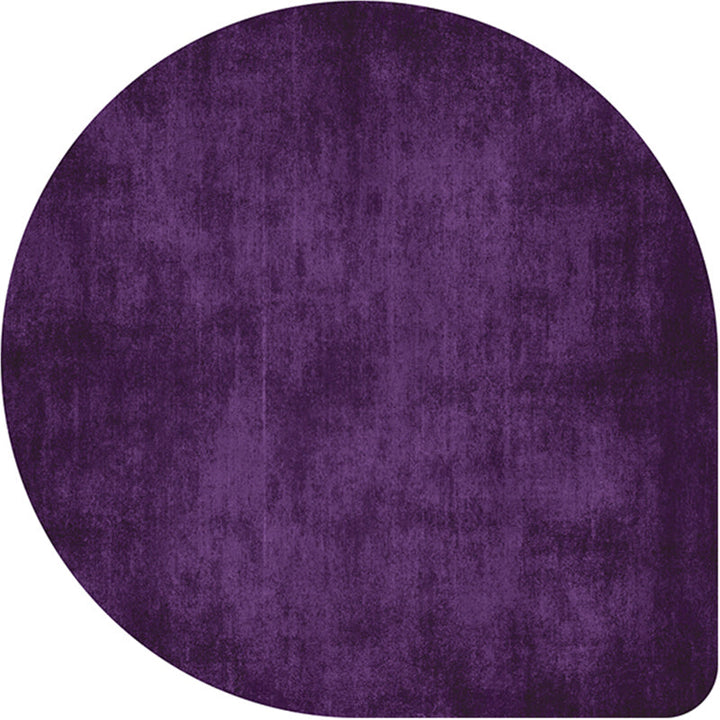 Skanto | Uregelmessig Form Solid Farge Teppe Flerfarget Enkel Teppe Kjemisk Fiber Blend Antiskli Baksiden Innendørs Teppe for Dekorasjon