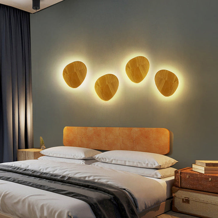Skanto | Moderne geometrisk LED veggbelysning tre stue vegglampe i beige