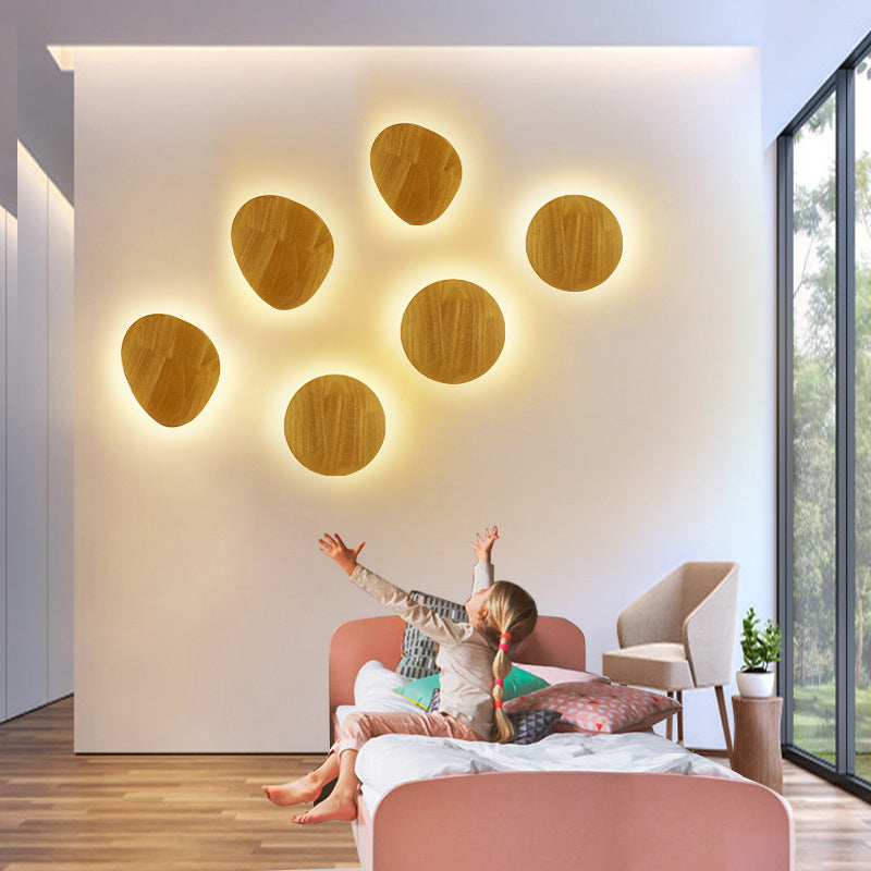 Skanto | Moderne geometrisk LED veggbelysning tre stue vegglampe i beige