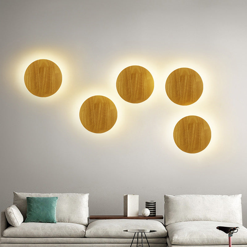 Skanto | Moderne geometrisk LED veggbelysning tre stue vegglampe i beige