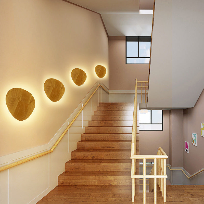 Skanto | Moderne geometrisk LED veggbelysning tre stue vegglampe i beige