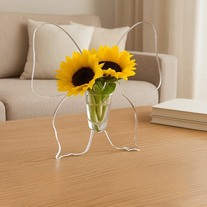Kunstnerisk sommerfugl klar Skantoomstervase | Skanto