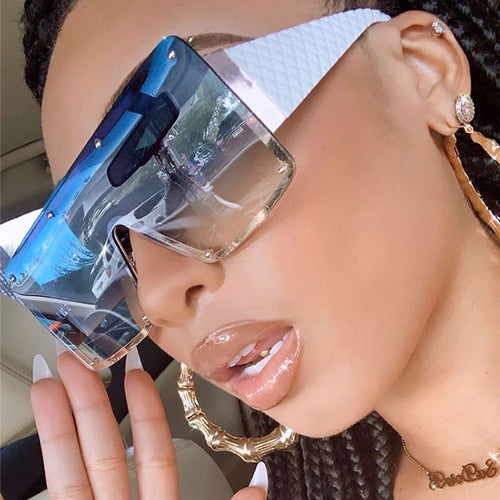 Women's geometric oversized sunglasses with gradient lenses Skanto