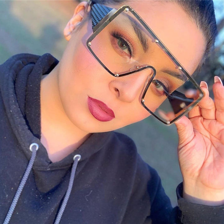 Women's geometric oversized sunglasses with gradient lenses Skanto