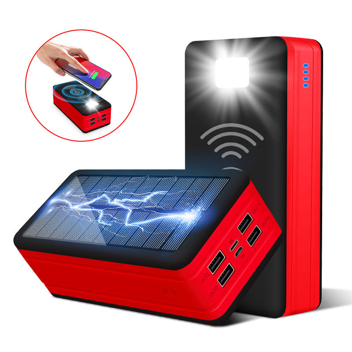 Solar Powerbank med trådløs ladefunksjon fra Skanto
