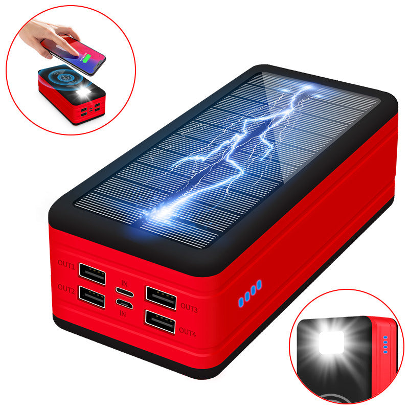 Solar Powerbank med trådløs ladefunksjon fra Skanto