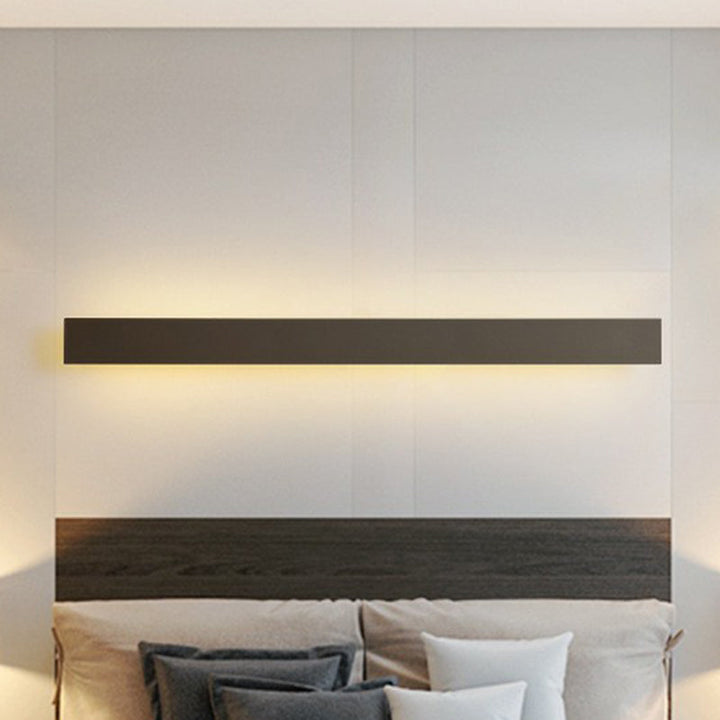 Aluminiumsletta formet LED veggbelysning moderne svart vegglampe for stue | Skanto