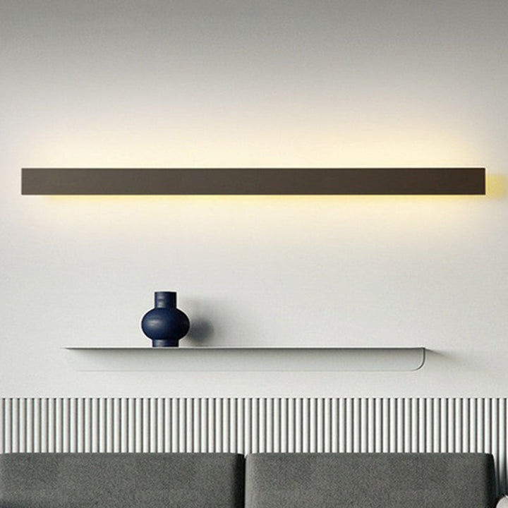 Aluminiumsletta formet LED veggbelysning moderne svart vegglampe for stue | Skanto