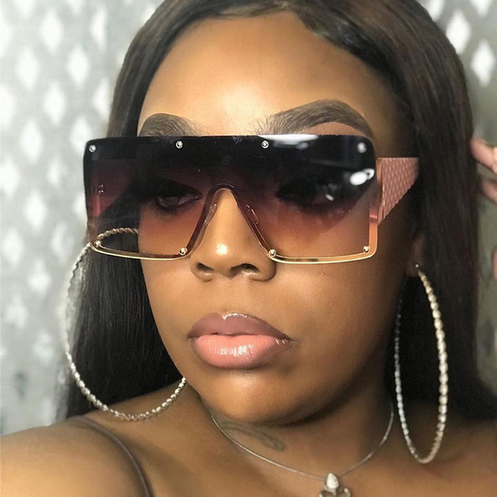 Women's geometric oversized sunglasses with gradient lenses Skanto
