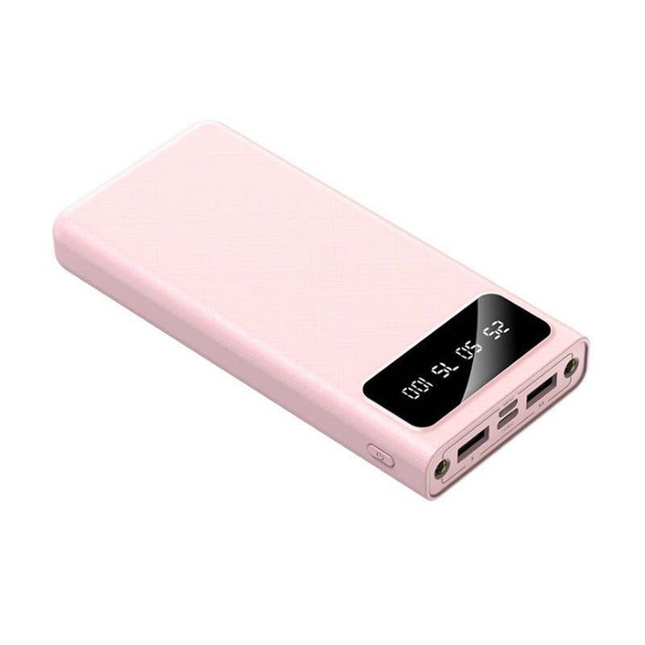 Powerbank med integrert flerladekabel og LCD-skjerm Skanto