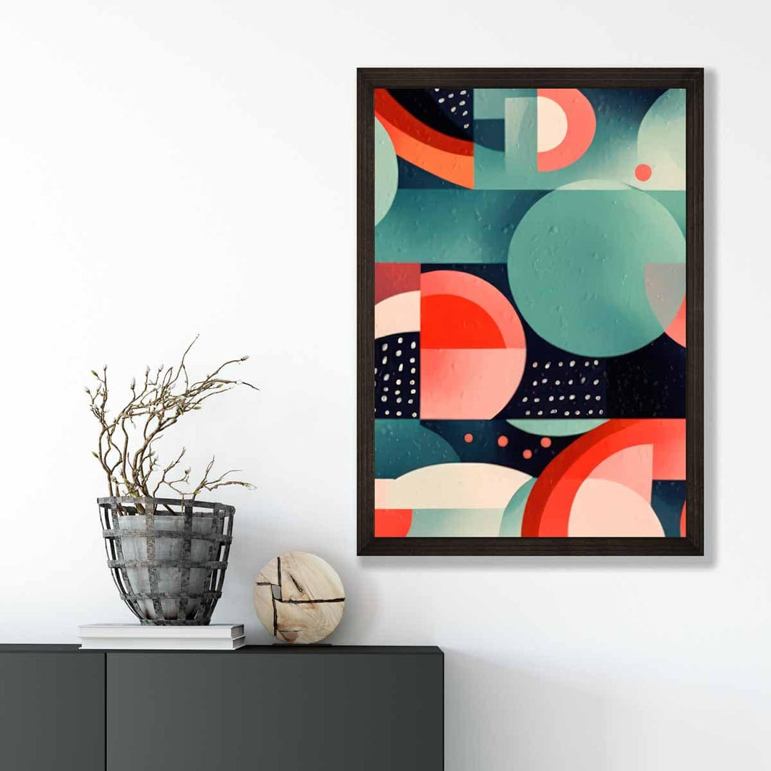 Abstrakt kunsttrykk med fargerike pastellformer nr. 6