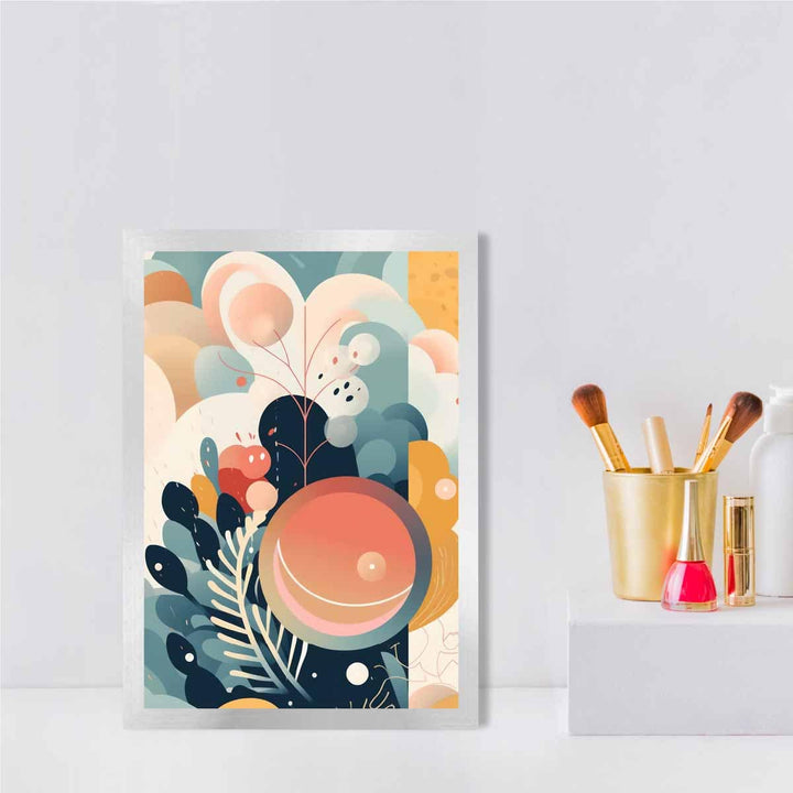 Abstrakt, fargerikt pastellblomsterkunsttrykk nr. 2