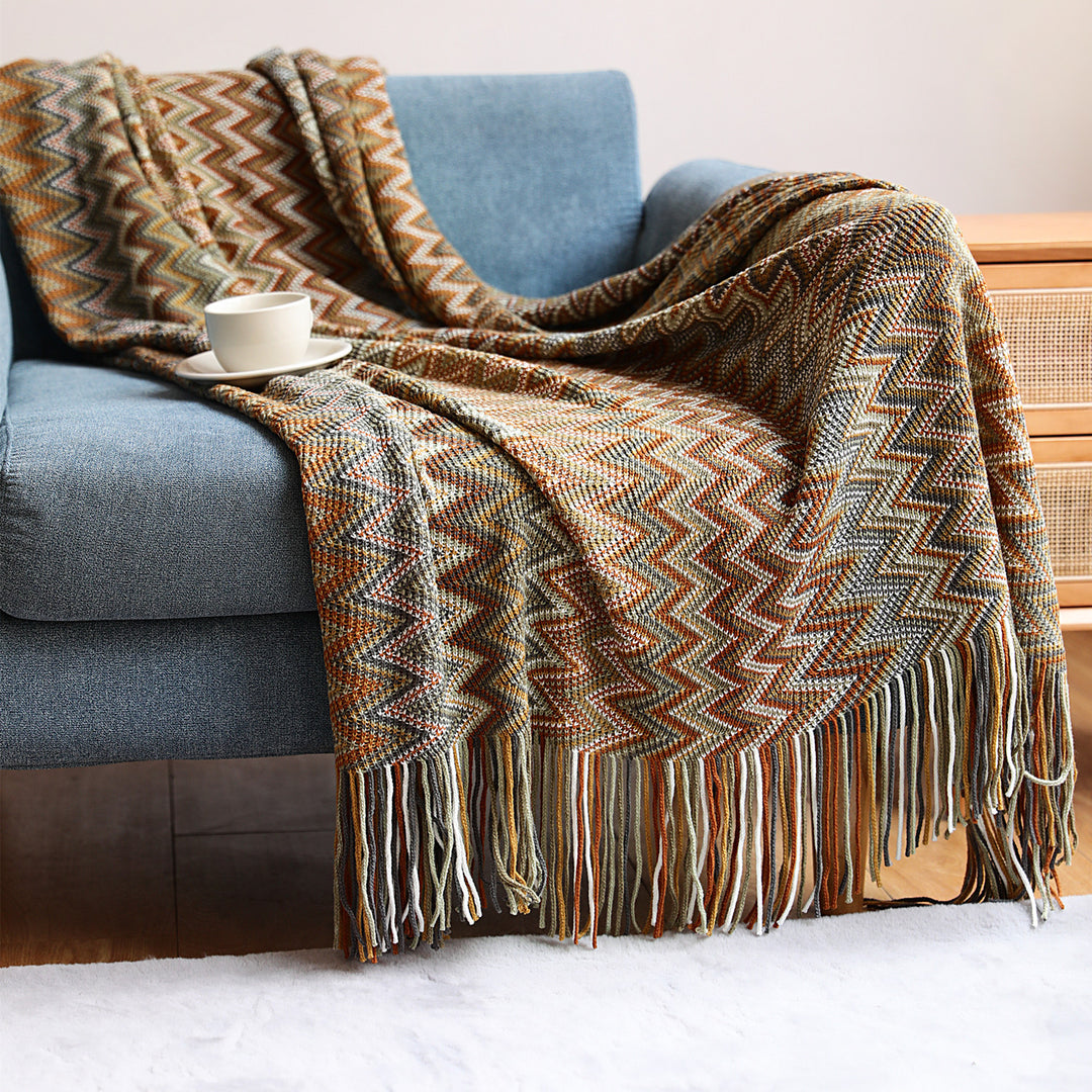 Damer Zigzag Mønster Blanket Skanto