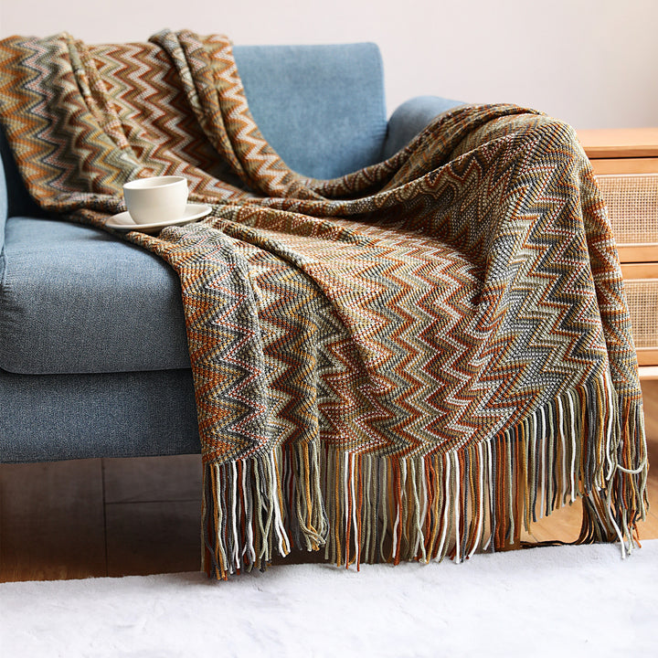 Damer Zigzag Mønster Blanket Skanto