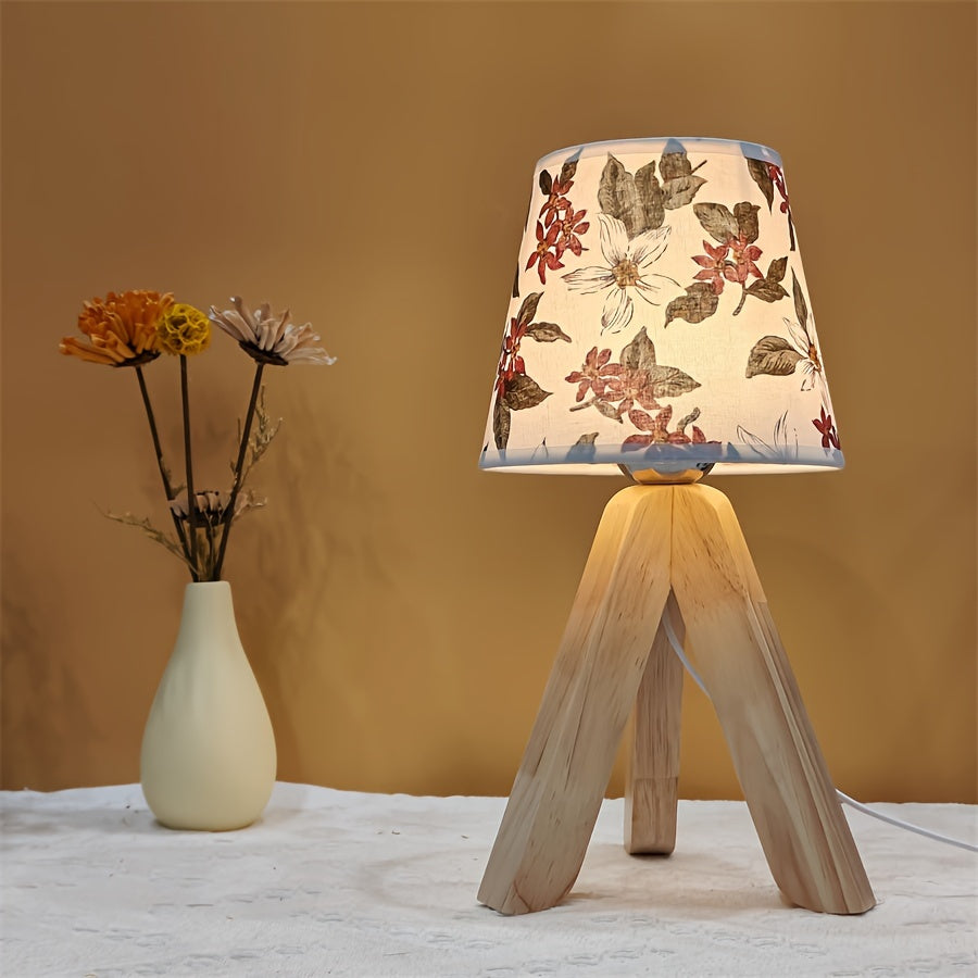 FloralGlow Lampe - Elegant LED Bordlampe med TreSkanto