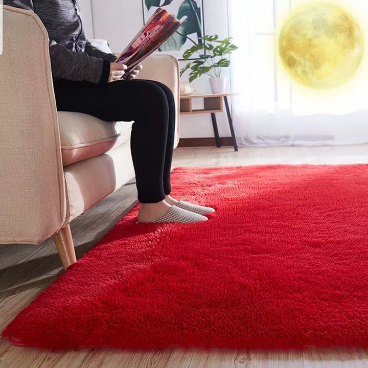 Skanto | Pusete Enfarget Teppe Multicolor Løs Teppe Syntetisk Vaskbart Dyrevennlig Rutchfritt Teppe til Stuen