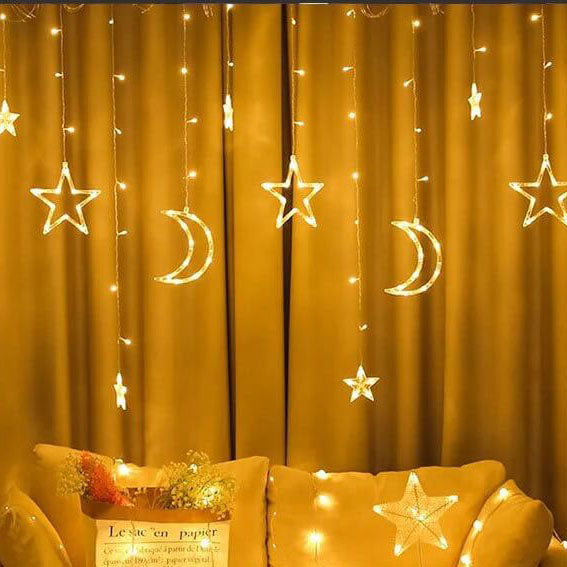 Skanto | Star Moon LED Festival Decoration Atmosphere Decoration Plastic String Lights