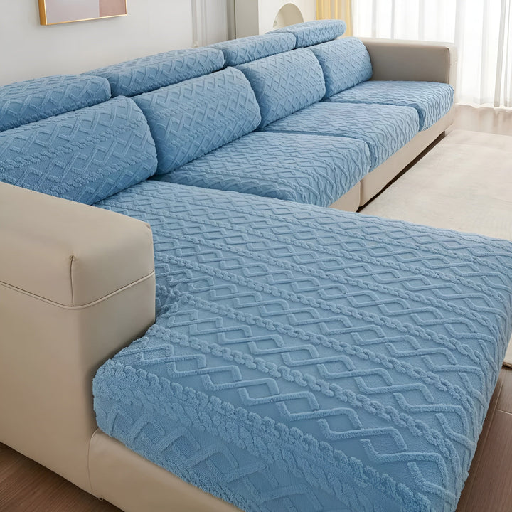 Samt-sofa trekk med diamantmønster – Myk & Luksuriøs | Perfekt passform for enhver sofa | Skanto