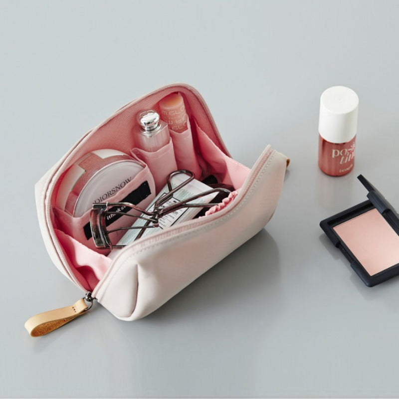Solid Color Cosmetic Case with Double Zipper | Skanto