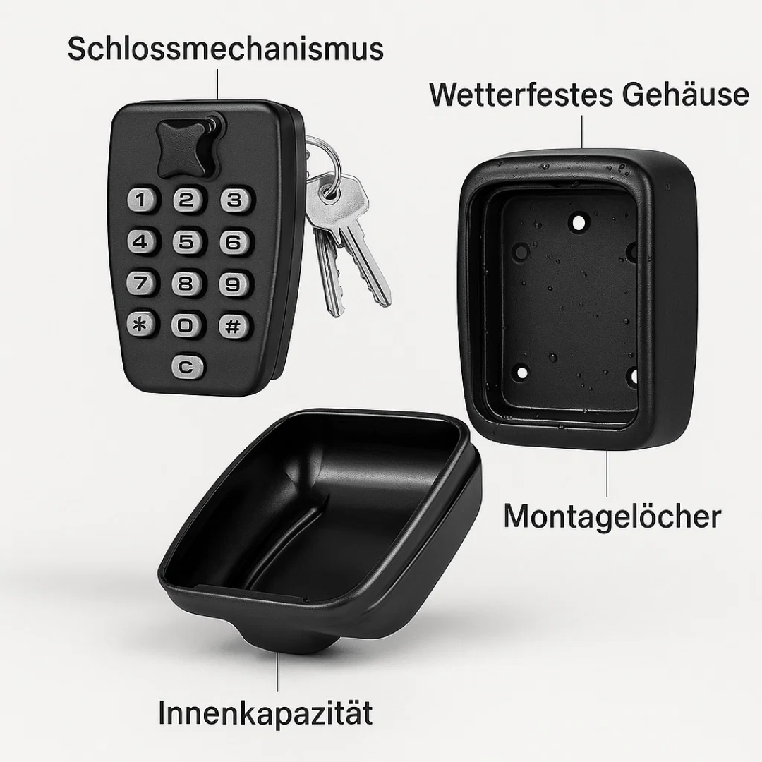 KeyGuard Utendørs Safe – Værbestandig Veggmontert Nøkkelboks | Skanto