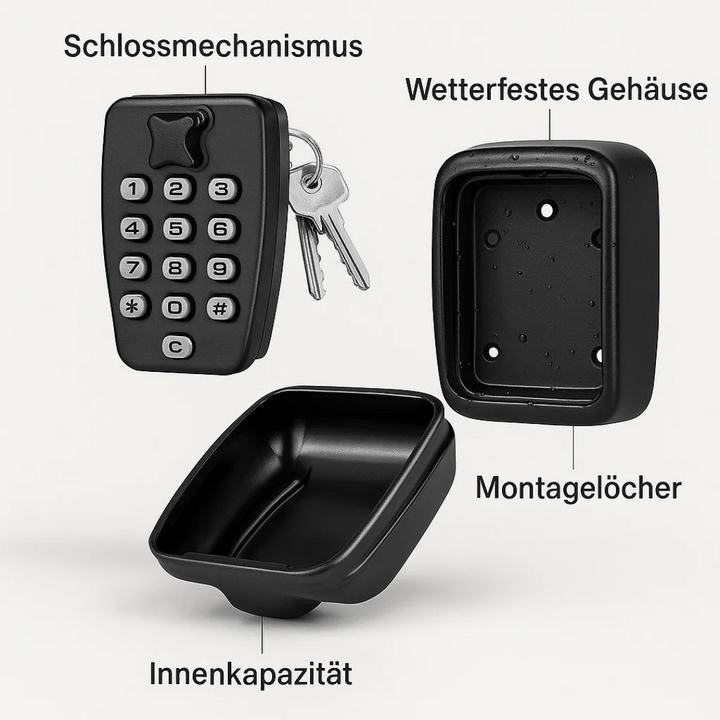 KeyGuard Utendørs Safe – Værbestandig Veggmontert Nøkkelboks | Skanto