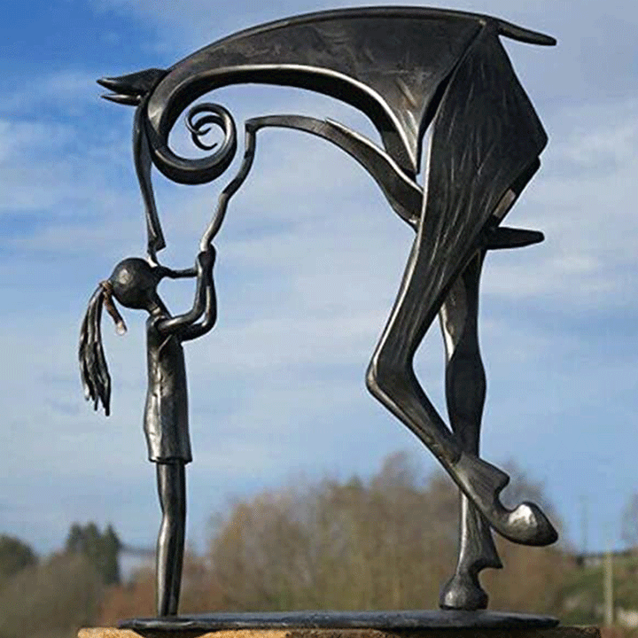 Skanto | Moderne Metall Hest Statue