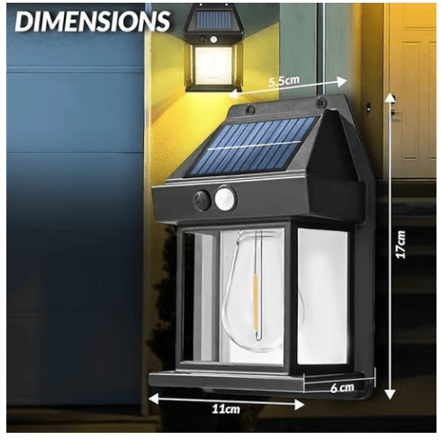 Solar vegglykt med bevegelsesdetektor | Skanto