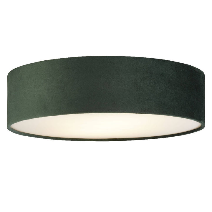 Skanto | Grønn Fløyel & Opal Diffuser Vintage Rund Flush Trommel Lys 38cm