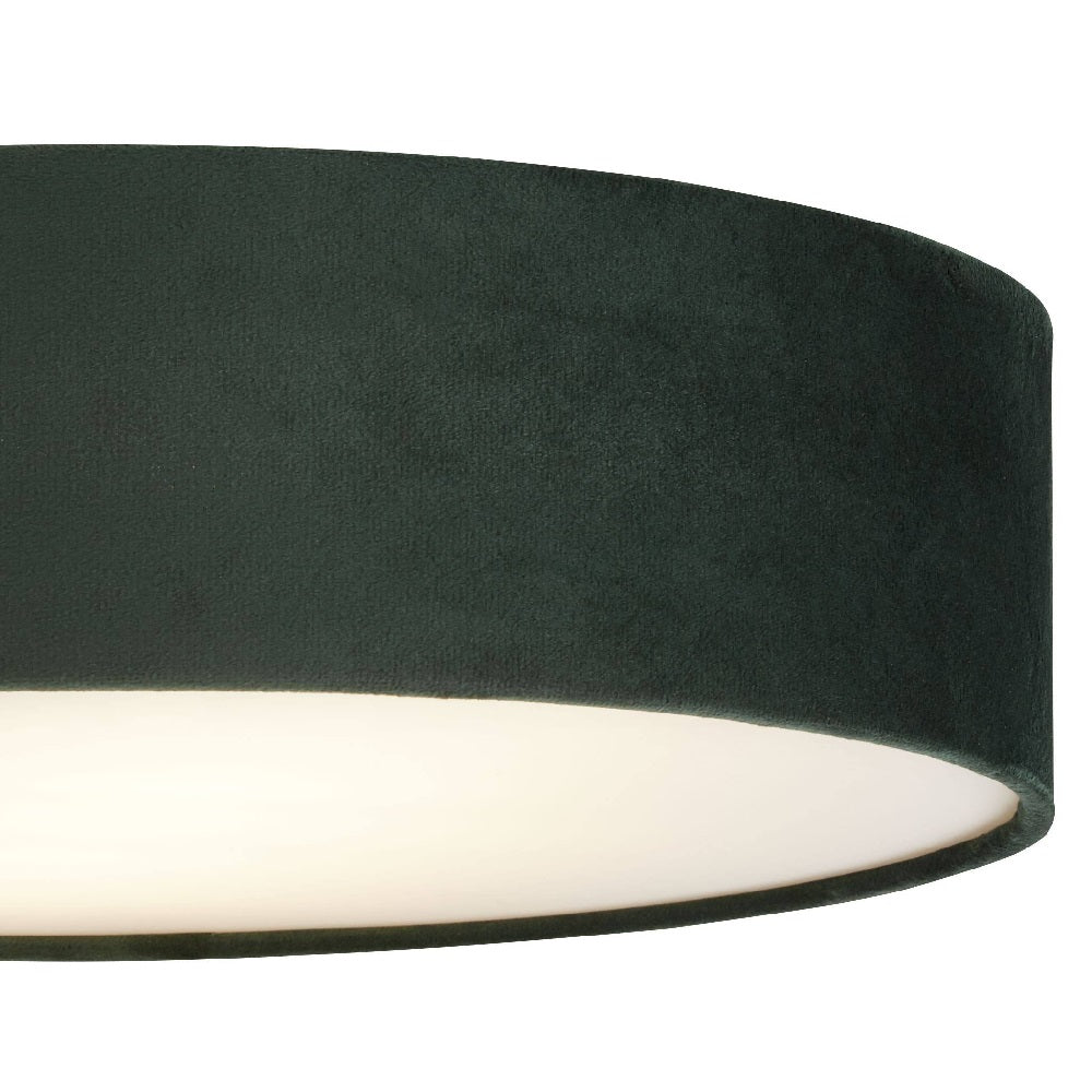 Skanto | Grønn Fløyel & Opal Diffuser Vintage Rund Flush Trommel Lys 38cm