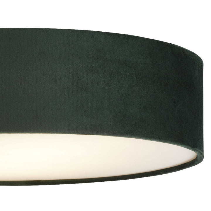 Skanto | Grønn Fløyel & Opal Diffuser Vintage Rund Flush Trommel Lys 38cm