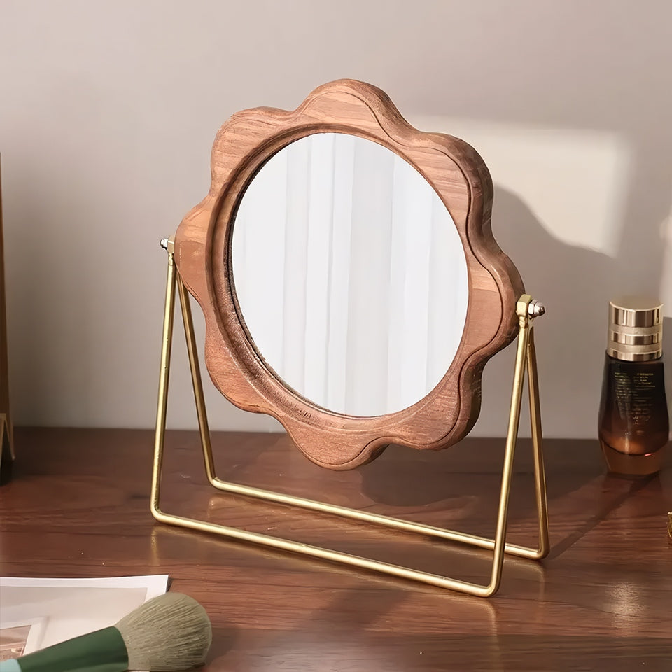Skanto | Elegant Rotatable Desktop Makeup Mirror – Neoklassisk Design