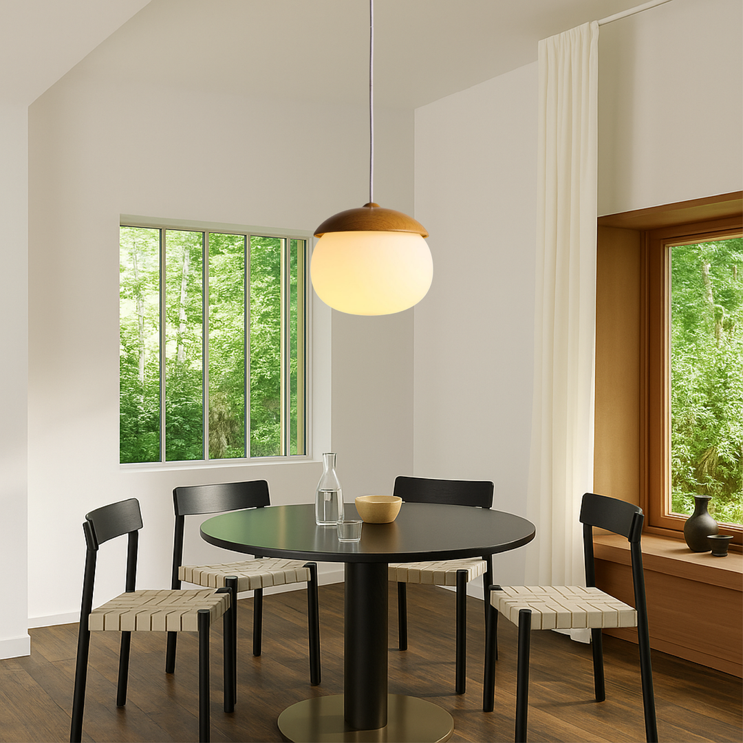 Skanto | Nordisk Tre Glass Pendellampe – Moderne Design