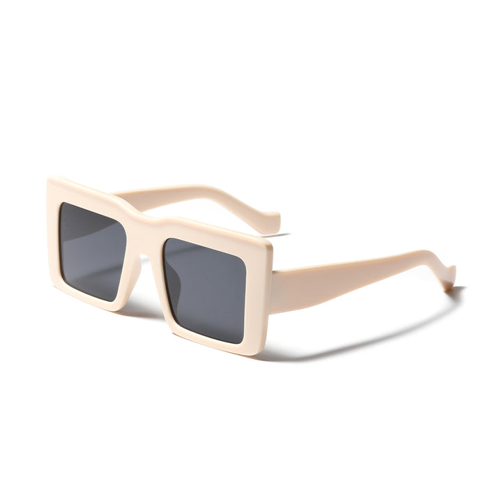 Dame firkantet solbrille med gjennomsiktig ramme og UV-beskyttelse Skanto