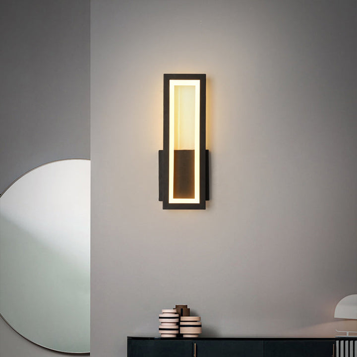 Minimalisme Rektangulær Vegglampe Belysning Metall Foyer LED Veggmontert Lysarmatur | Skanto