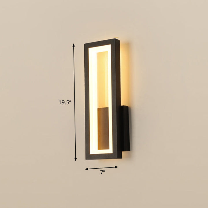 Minimalisme Rektangulær Vegglampe Belysning Metall Foyer LED Veggmontert Lysarmatur | Skanto