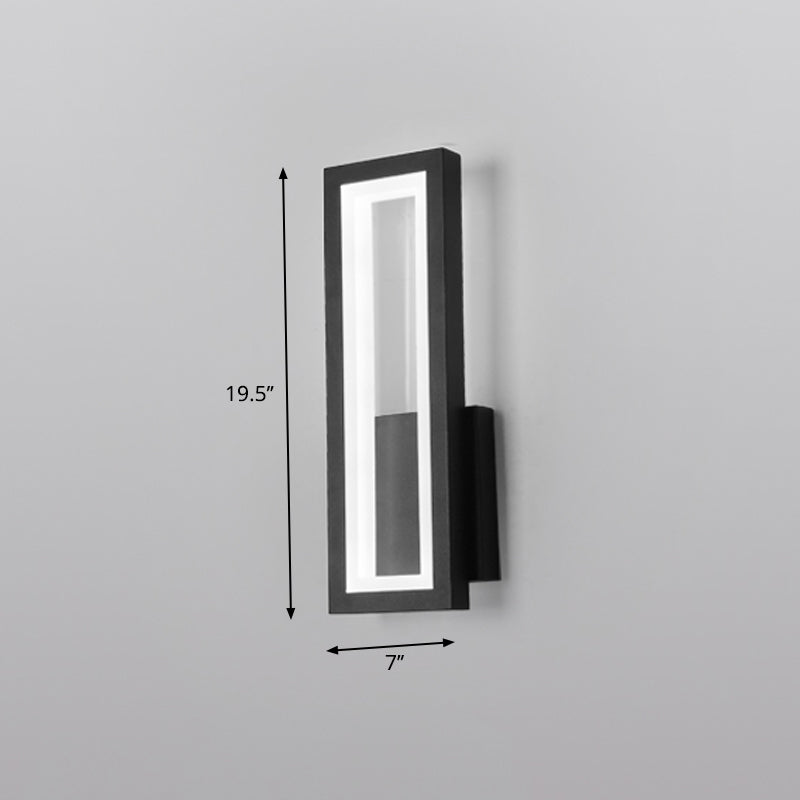 Minimalisme Rektangulær Vegglampe Belysning Metall Foyer LED Veggmontert Lysarmatur | Skanto