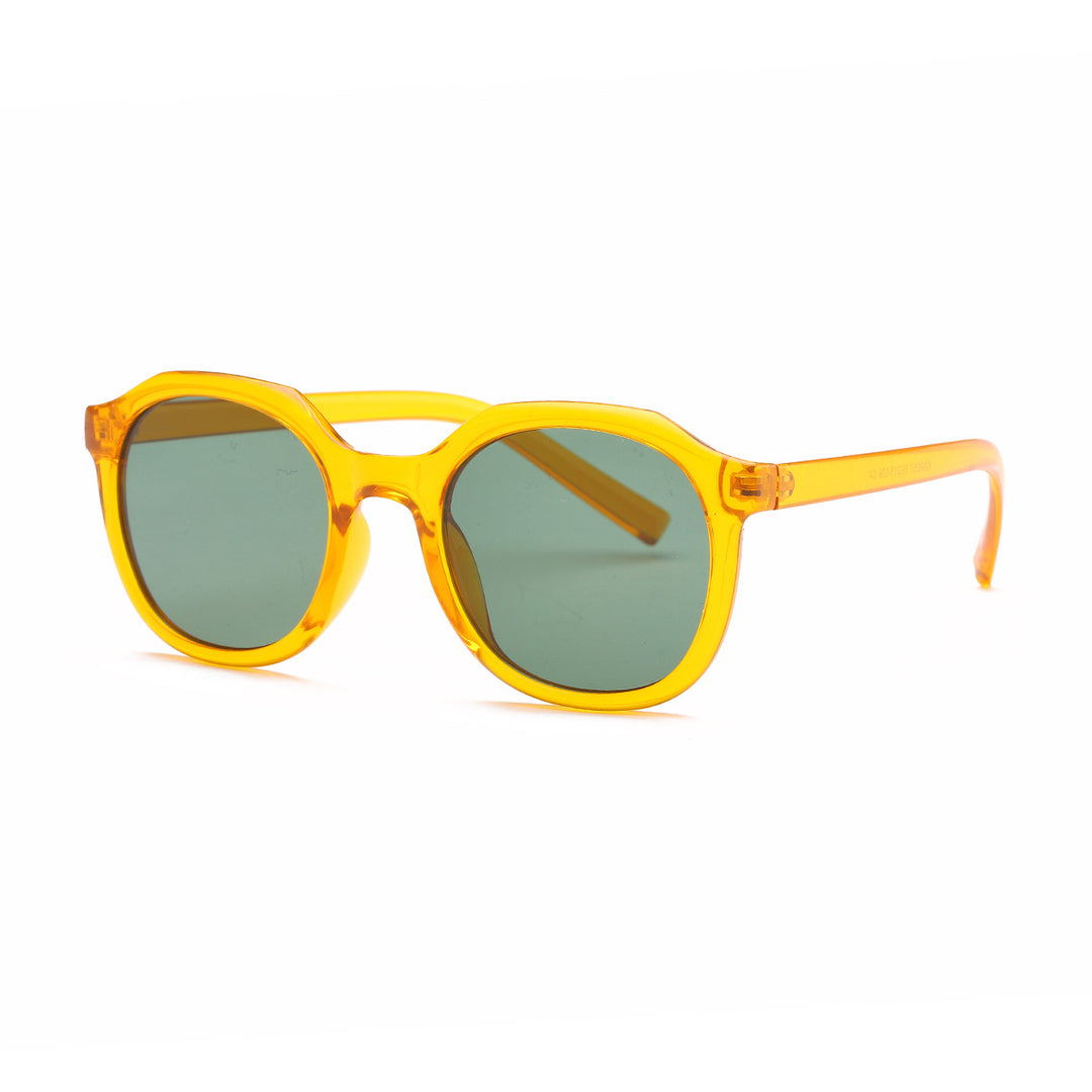 Dame moteriktig solbrille med fasetterte rammer og UV-beskyttelse Skanto