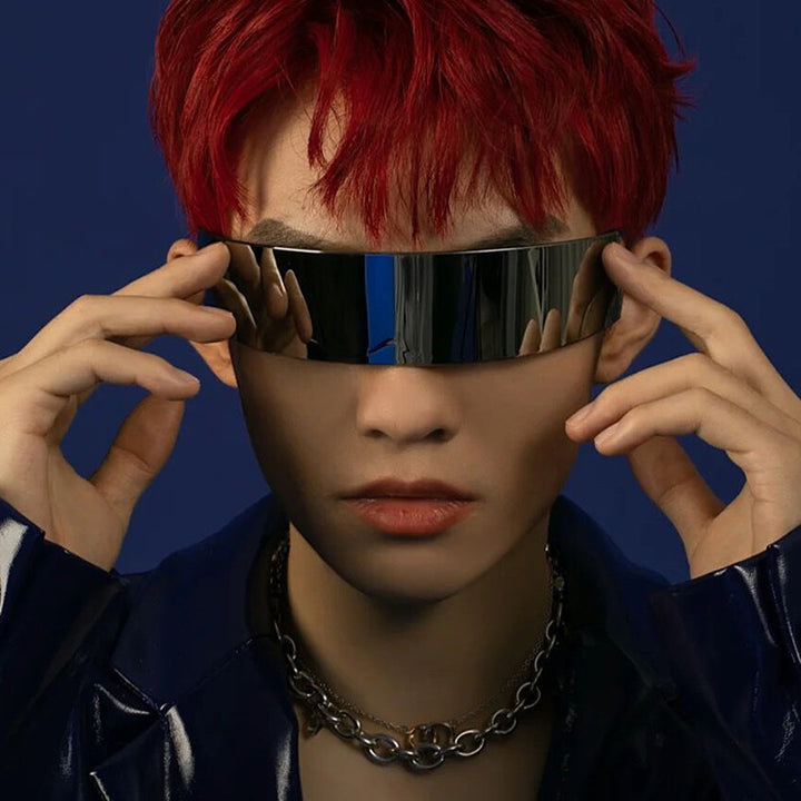 Damer futuristisk visir-lignende solbrille Skanto