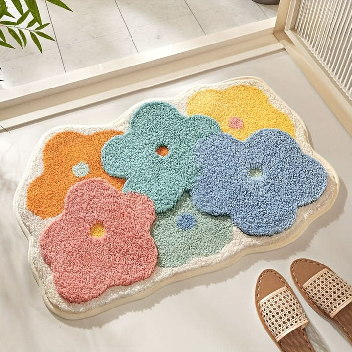 Skanto | FlorSoft - Ekstra absorberende bade matte med blomster mønster