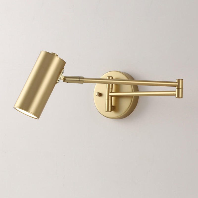Tubular sengkledning veggmontert leselampe Metall 1 lyspære postmodern vegglampe med utvidbar arm | Skanto