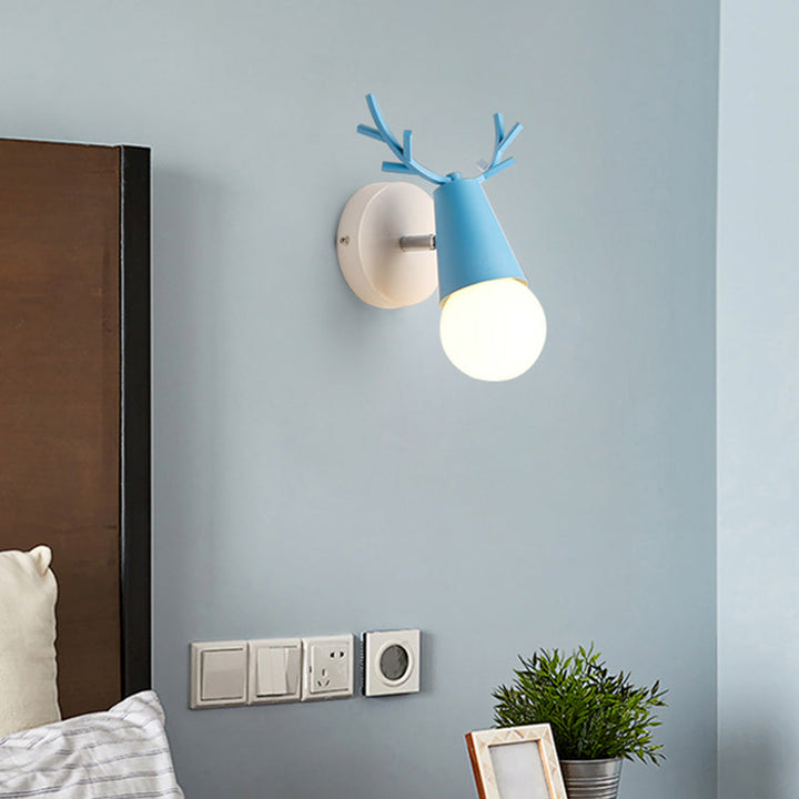 Deer Vanity Light Fixture Nordic Style Metal Bedroom Adjustable Wall Mount Light | Skanto