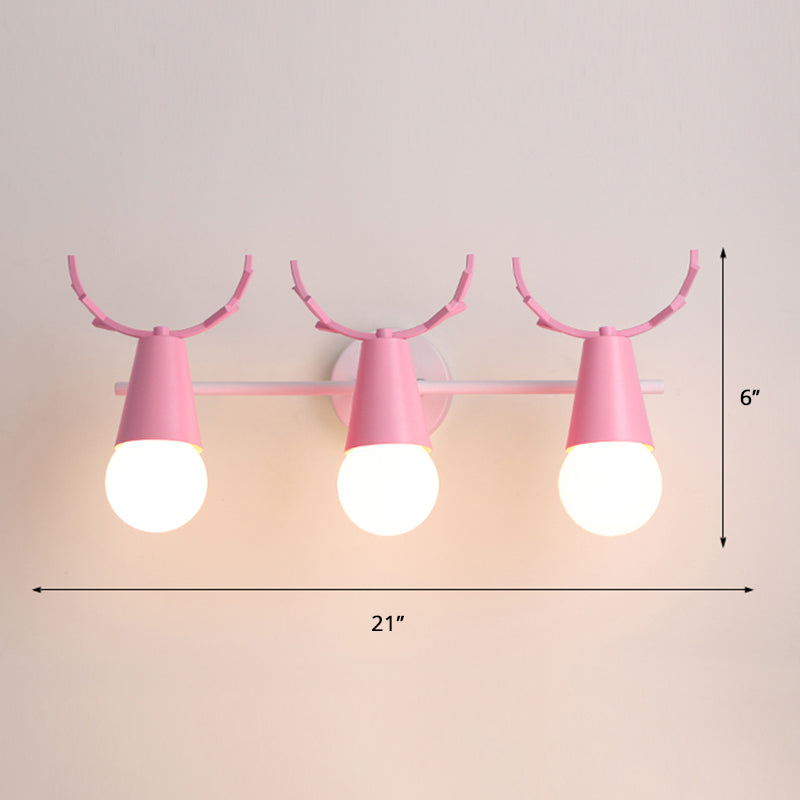 Deer Vanity Light Fixture Nordic Style Metal Bedroom Adjustable Wall Mount Light | Skanto
