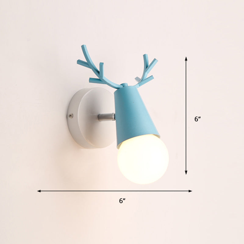 Deer Vanity Light Fixture Nordic Style Metal Bedroom Adjustable Wall Mount Light | Skanto