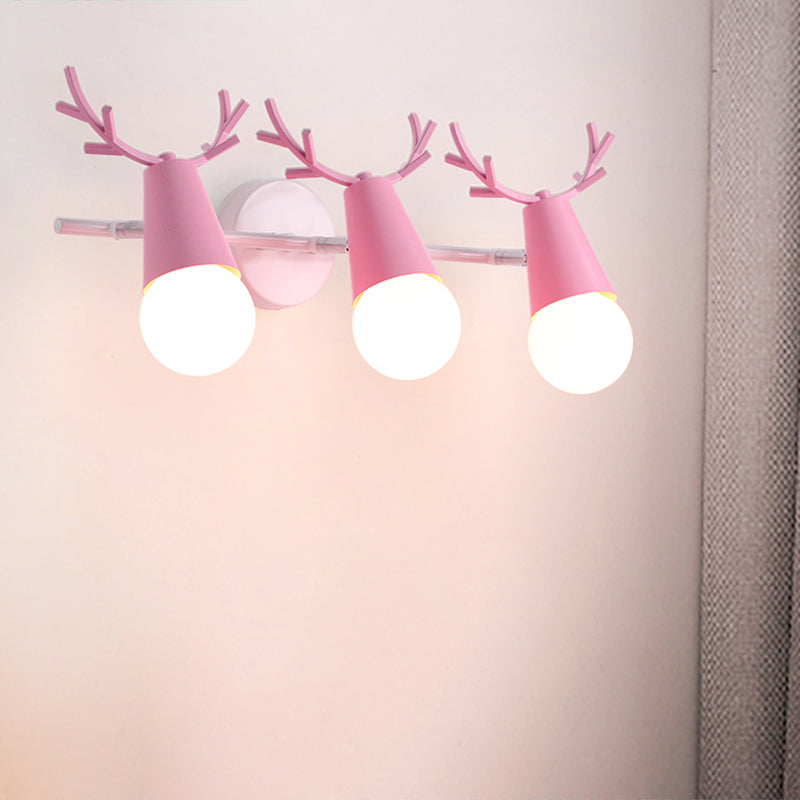 Deer Vanity Light Fixture Nordic Style Metal Bedroom Adjustable Wall Mount Light | Skanto