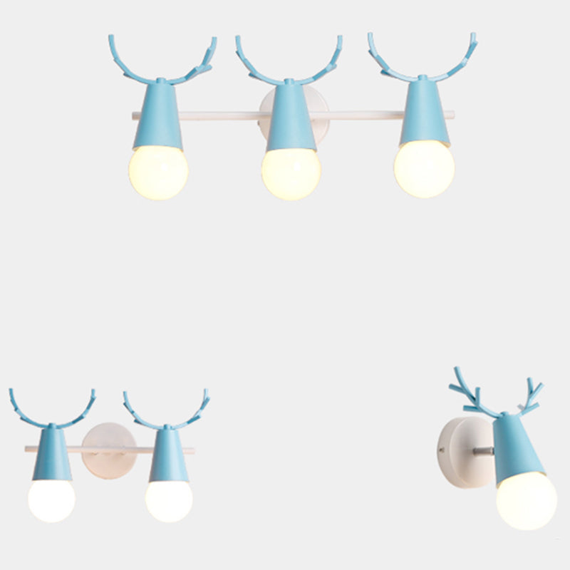 Deer Vanity Light Fixture Nordic Style Metal Bedroom Adjustable Wall Mount Light | Skanto