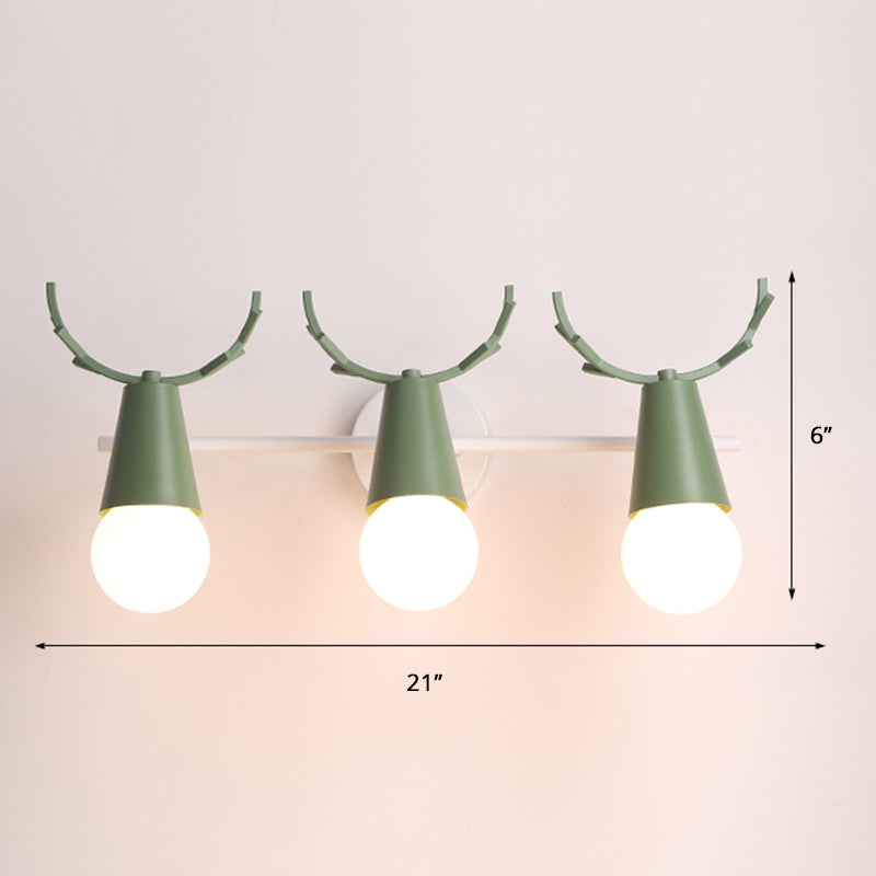 Deer Vanity Light Fixture Nordic Style Metal Bedroom Adjustable Wall Mount Light | Skanto