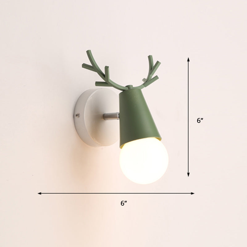 Deer Vanity Light Fixture Nordic Style Metal Bedroom Adjustable Wall Mount Light | Skanto