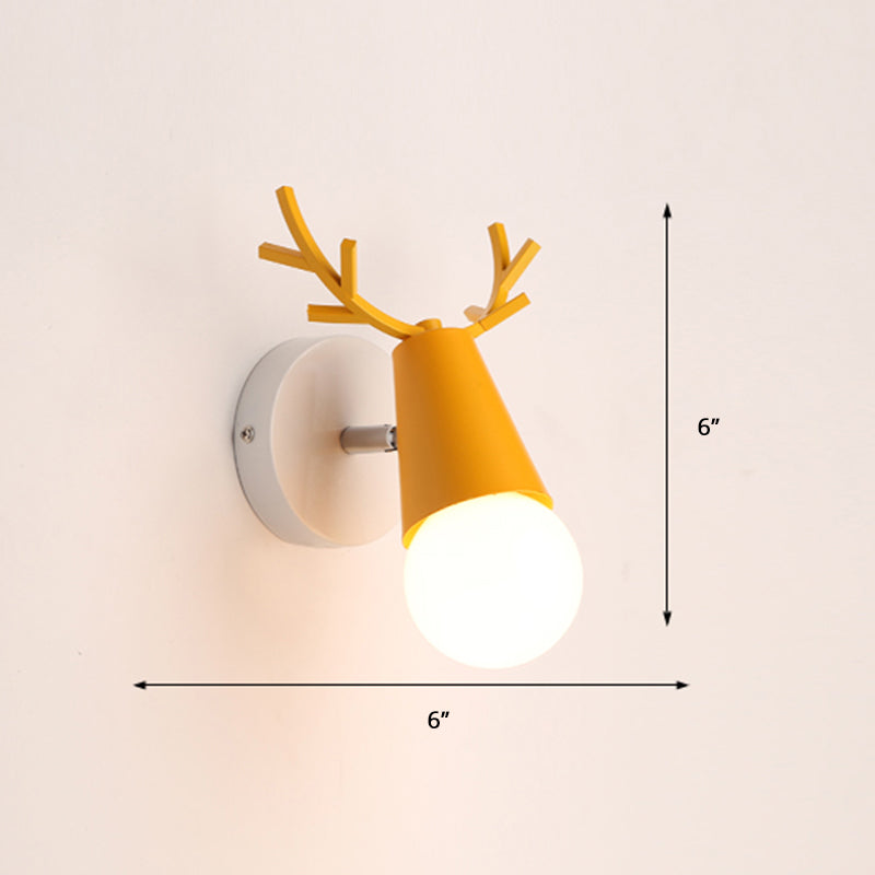 Deer Vanity Light Fixture Nordic Style Metal Bedroom Adjustable Wall Mount Light | Skanto