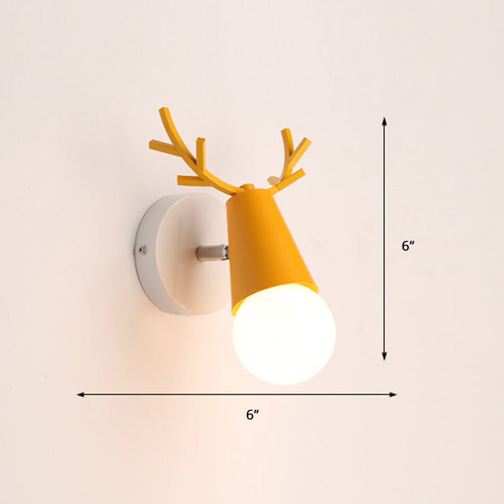Deer Vanity Light Fixture Nordic Style Metal Bedroom Adjustable Wall Mount Light | Skanto